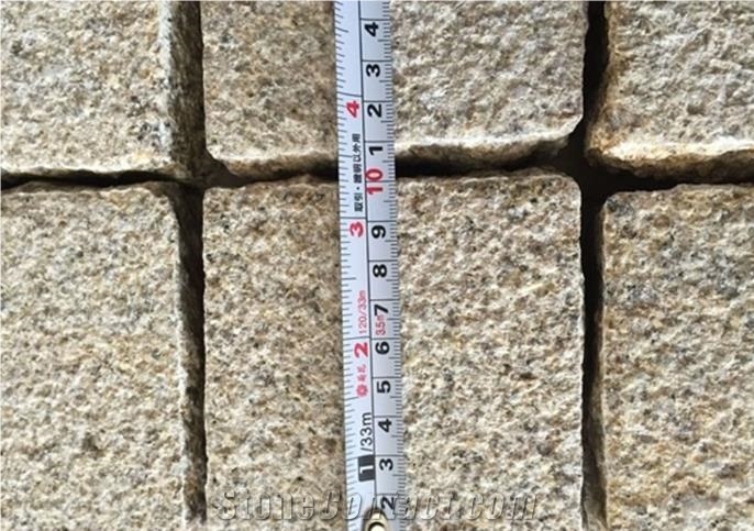 China G682 Granite 10x10x4cm Cube Paving Stone