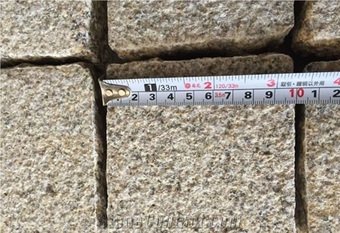 China G682 Granite 10x10x4cm Cube Paving Stone