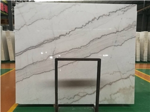 China Polished Guangxi Carla White Marble Slabs