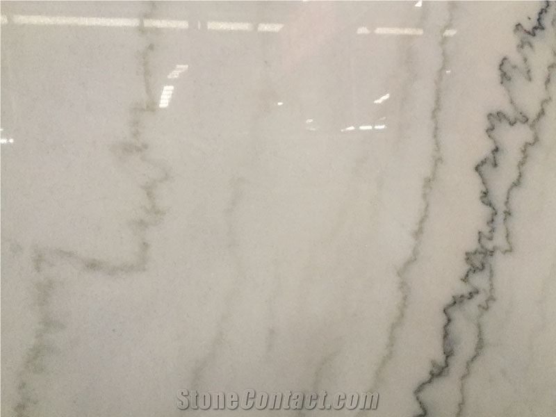 China Polished Guangxi Carla White Marble Slabs