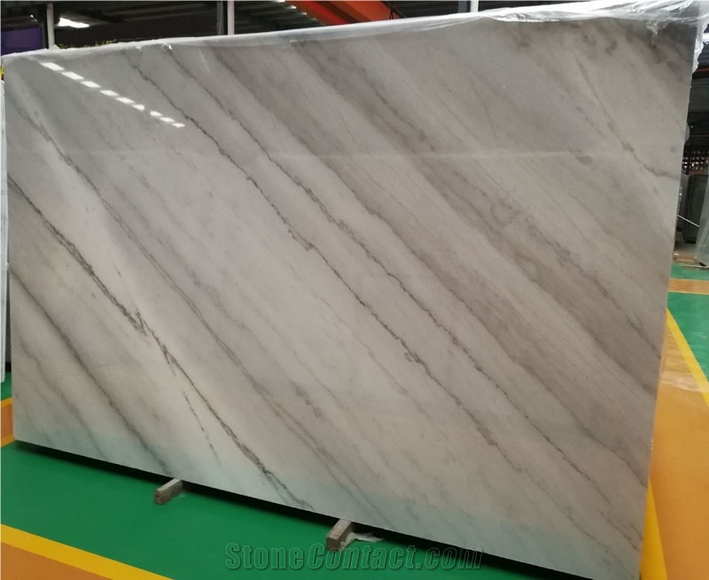 China Polished Guangxi Carla White Marble Slabs