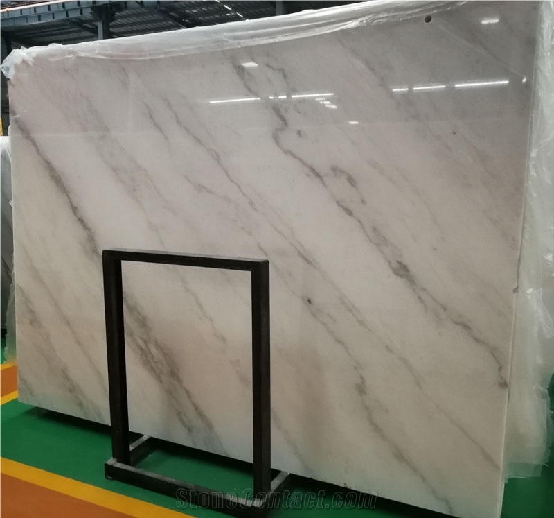China Polished Guangxi Carla White Marble Slabs