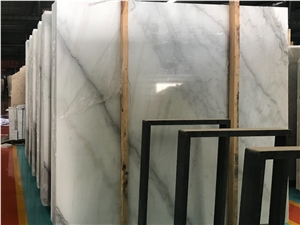 China Polished Guangxi Carla White Marble Slabs