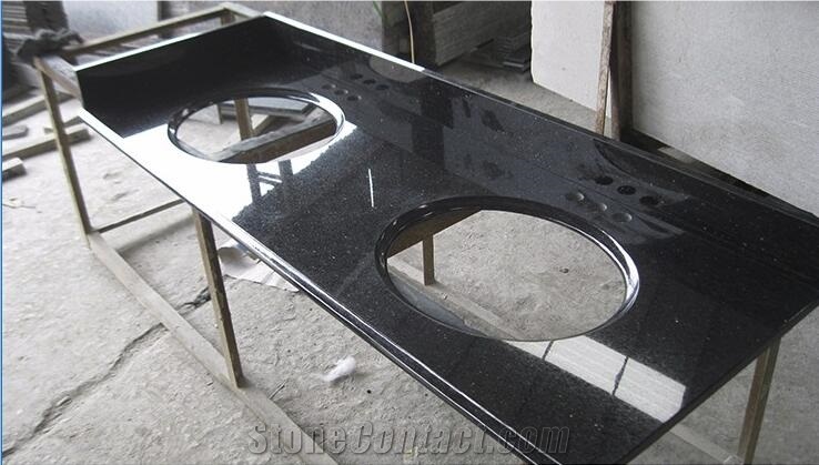 China Polished Noble Black Vanity Tops