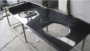 China Polished Noble Black Vanity Tops