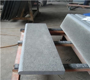 China Shanxi Black Granite Bush-Hammered Tiles