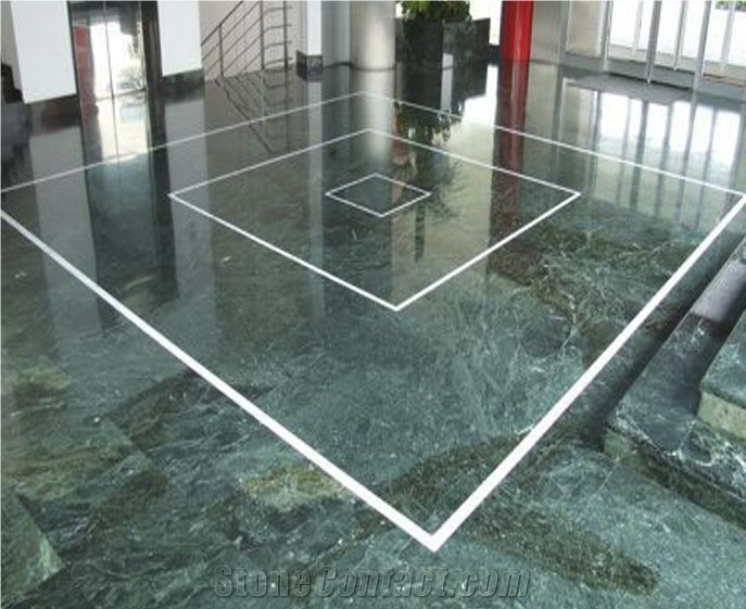 China Verde Alpi Marble Polished Construction Wall