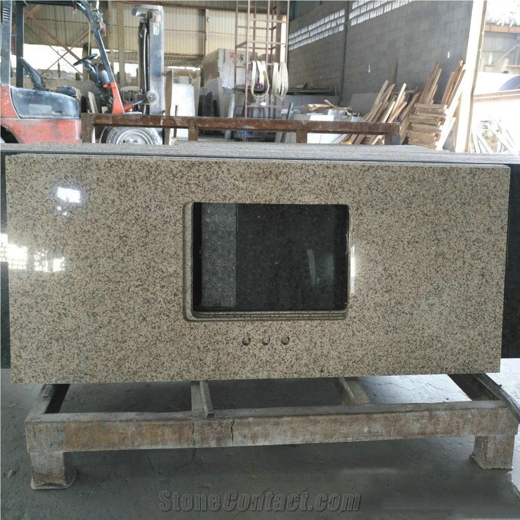 China Yellow Granite Vanity Tops, Countertops
