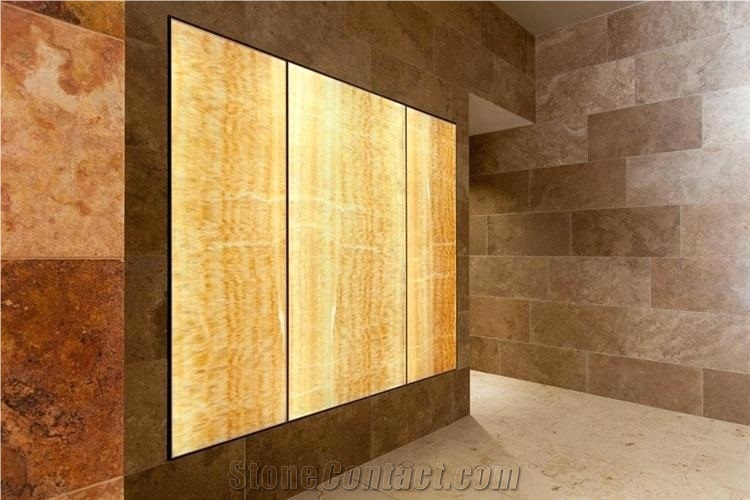 China Yellow Honey Onyx Tiles Slabs