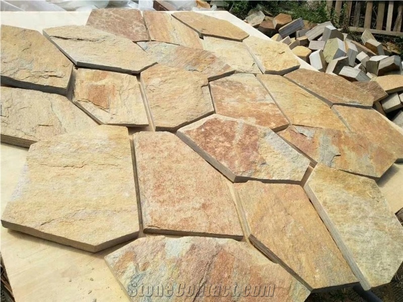 Chinese Natural Random Slate Stone Paving Tile