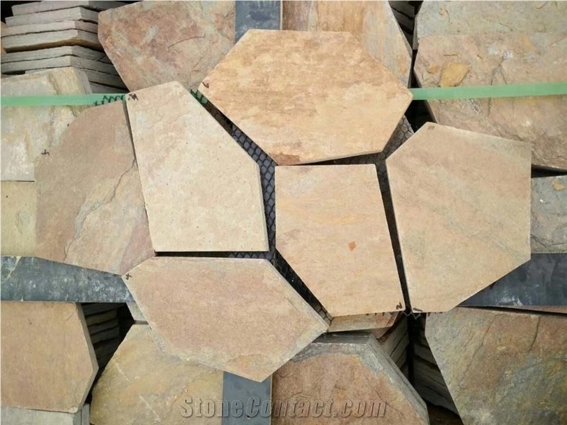 Chinese Natural Random Slate Stone Paving Tile