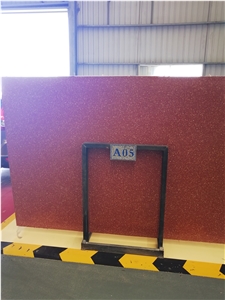 Chinese Red Cement Terrazzo Slabs for Wall