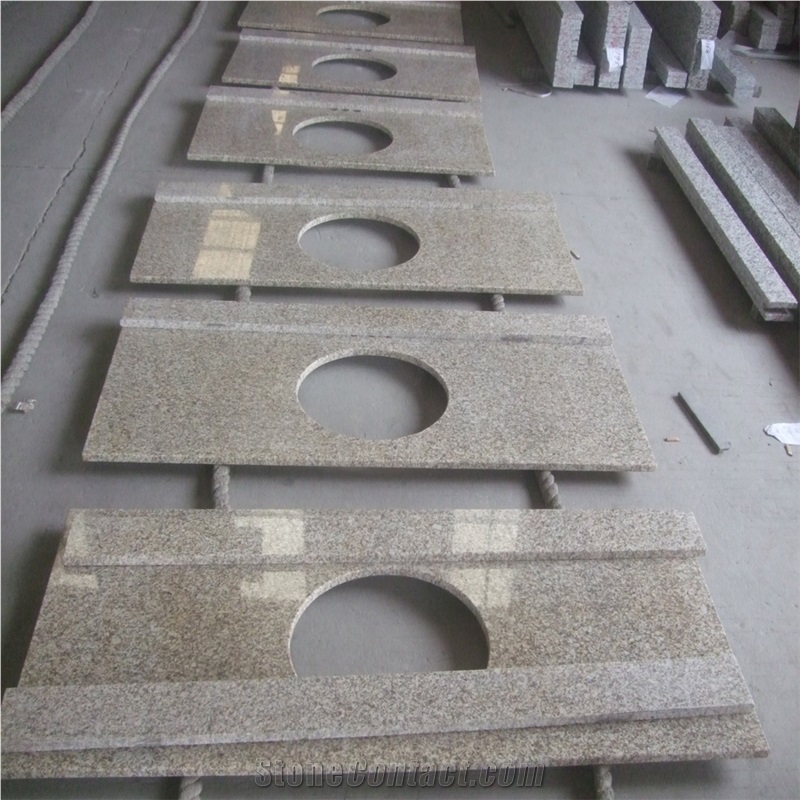Chinese Yellow Granite Single Sink Vanity Tops