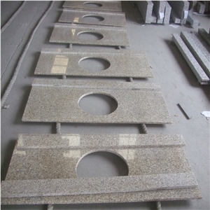 Chinese Yellow Granite Single Sink Vanity Tops