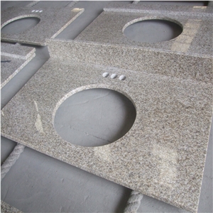 Chinese Yellow Granite Single Sink Vanity Tops