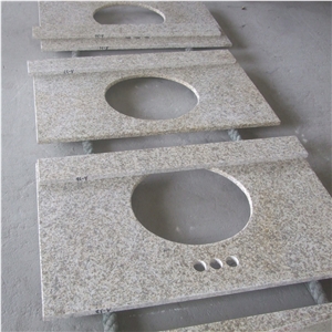 Chinese Yellow Granite Single Sink Vanity Tops