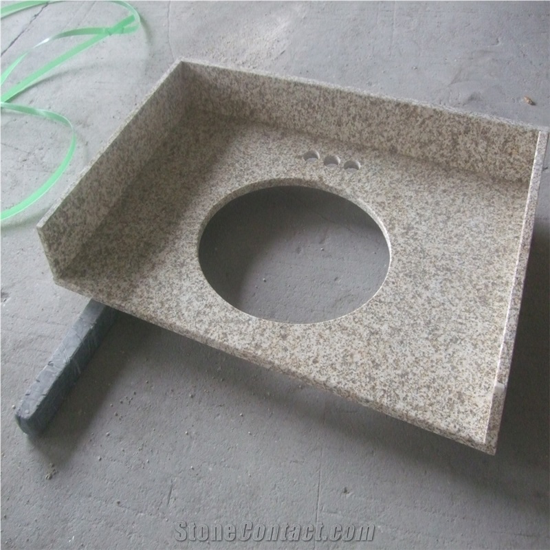 Chinese Yellow Granite Single Sink Vanity Tops