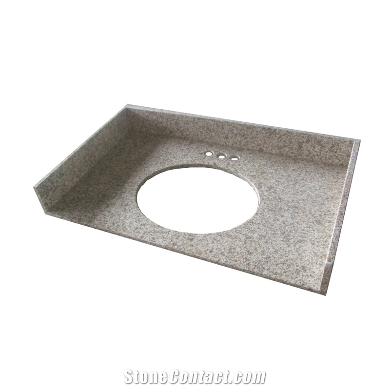 Chinese Yellow Granite Single Sink Vanity Tops