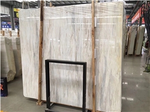Eurasian White Wood Marble Slab for Wall and Floor