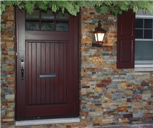 Exposed Wall Cladding Splited Slate Ledge Stone