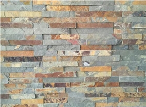 Exposed Wall Cladding Splited Slate Ledge Stone