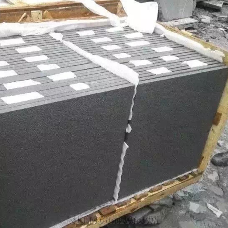 Flamed China Black Sandstone Walling Covering Tile