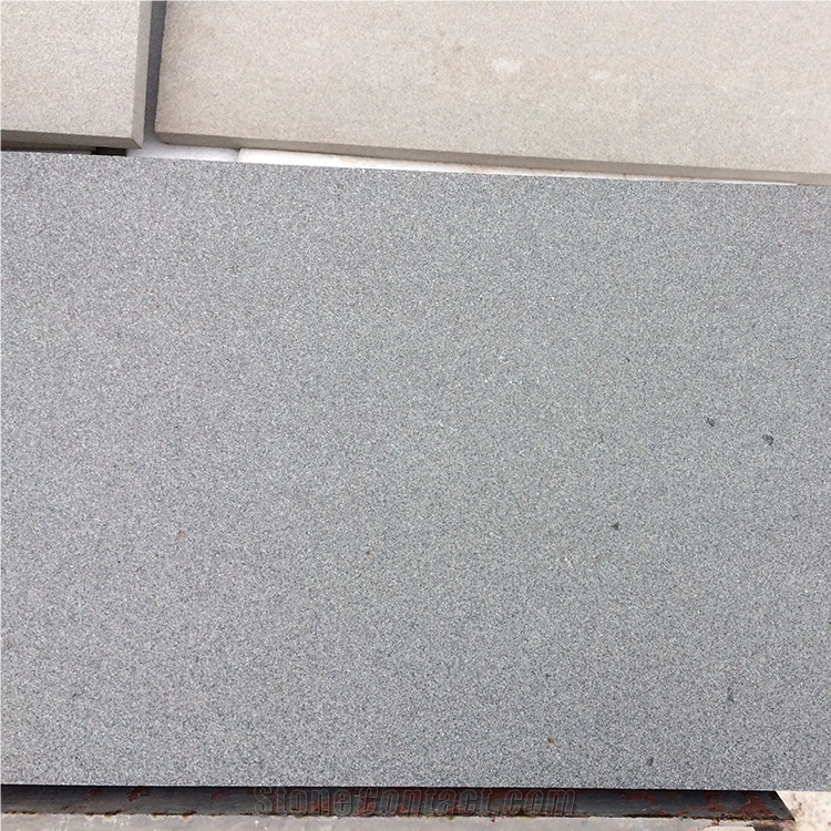 Flamed China Natural Black Sandstone Slabs Tiles