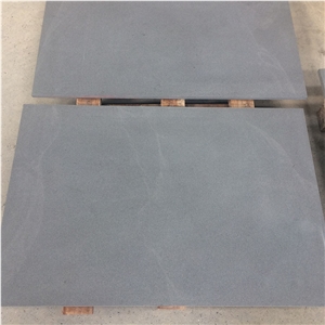 Flamed China Natural Black Sandstone Slabs Tiles