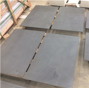 Flamed China Natural Black Sandstone Slabs Tiles