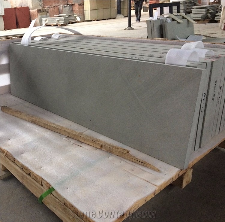Flamed China Sichuan Grey Sandstone Paving Tiles