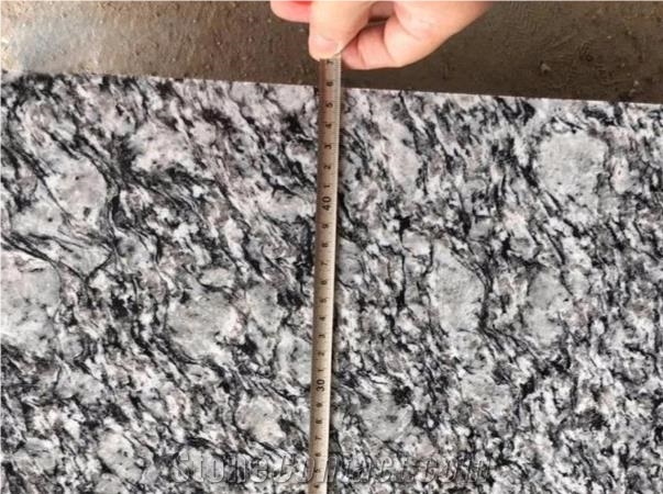 G377 Sea Wave Flower Mengyin Granite Polished Tile
