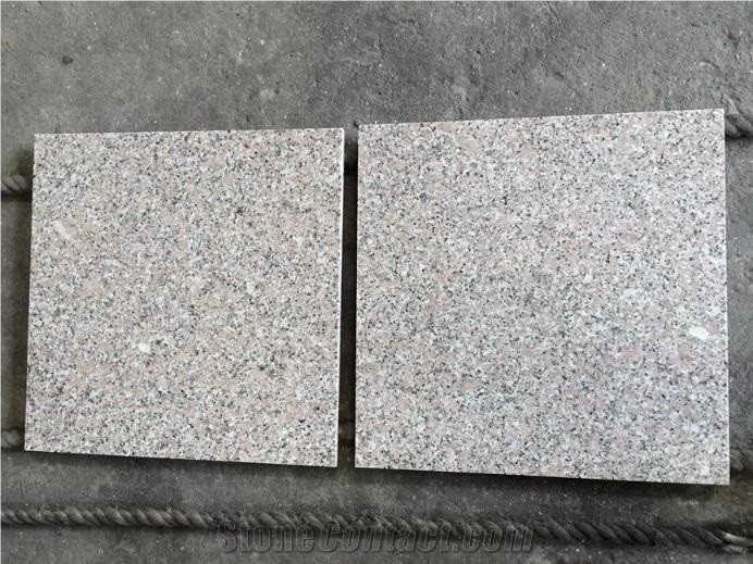 G664 Sunset Pink Granite Polished Flooring Tiles