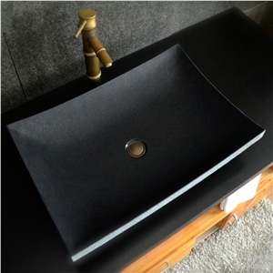 G684 Black Granite Stone Bathroom Veseel Sink