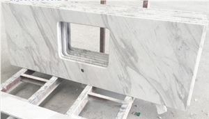 Greece Jazz White Marble Polished Kitchen Countertop Greece Jazz White Marble Polished Kitchen Countertop