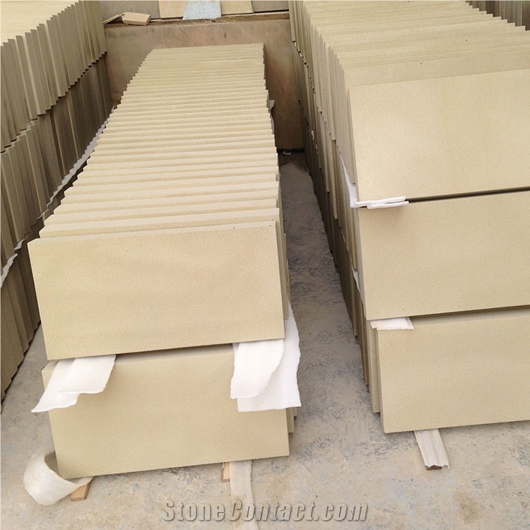 Honed China Beige Sandstone Wall Covering Tiles