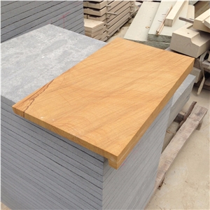 Honed China Yellow Sandstone Swimming Pool Tiles