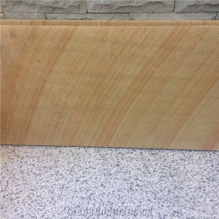 Honed China Yellow Sandstone Swimming Pool Tiles