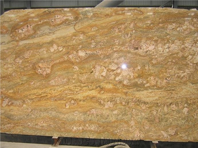 Indian Imperial Gold Granite Polished Slabs&Tiles