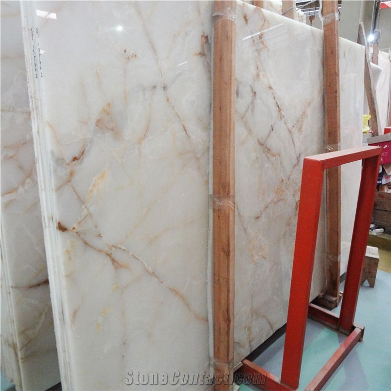 Iran White Onice Bianco Onyx Slabs