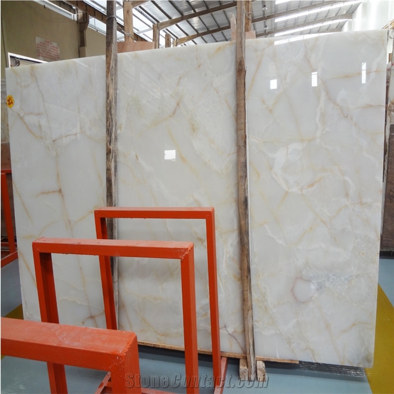 Iran White Onice Bianco Onyx Slabs