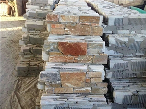 Irregular Shape Slate Ledger Stone Feature Wall