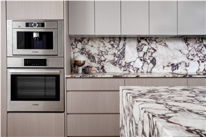 Italy Calacatta Viola Marble Polished Countertop