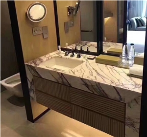 Italy Calacatta Viola Marble Polished Countertop