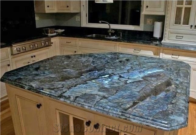 Labradorite Blue Granite Slab Tile for Countertops
