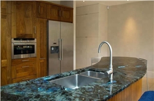 Labradorite Blue Granite Slab Tile for Countertops