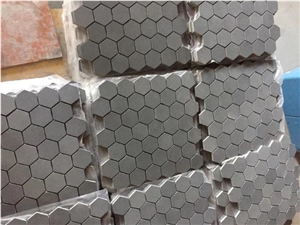 Natural Gray Basalt Stone Bluestone Mosaic Tiles