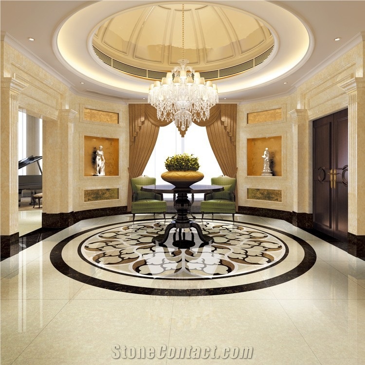 New Beige Engineer Stone/Artificial Stone Tiles for Flooring