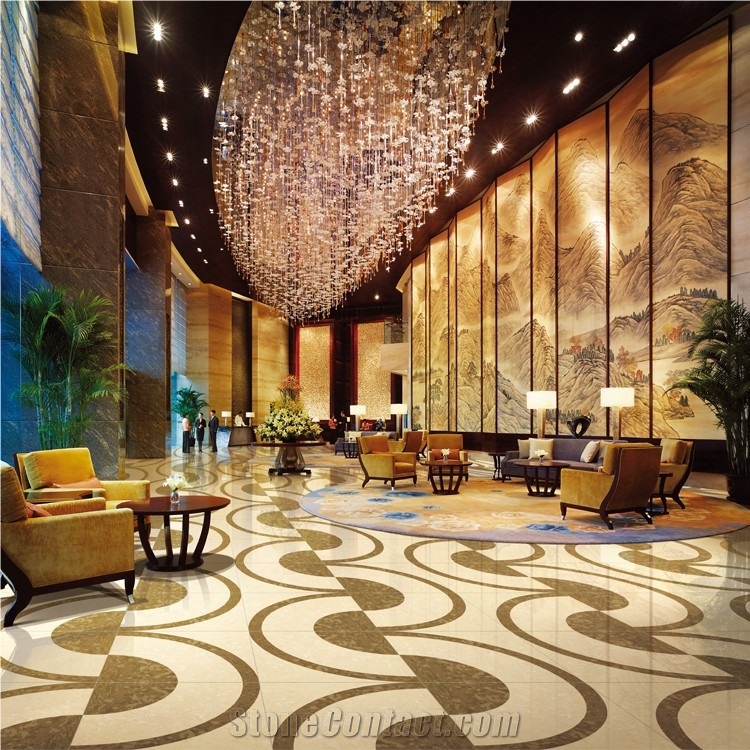 New Beige Engineer Stone/Artificial Stone Tiles for Flooring