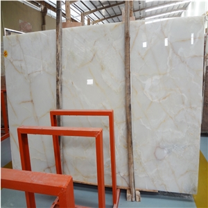 Polished Cheap Iran White Onyx Stone Slabs