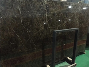 Polished China Dynasty Brown Emperador Marble Slab